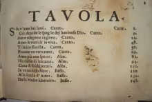 Tavola dei contenuti