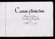 Cantate / Caldara, Antonio - A-Wn, Mus. Hs. 17603