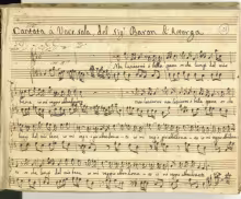 Non lasciarmi o bella speme - I-Nc, Cantate 21/7