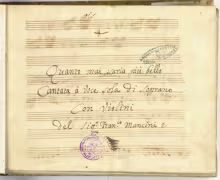 Quanto mai saria più bello - I-Nc, Cantate 182 (olim 33.3.22)/1